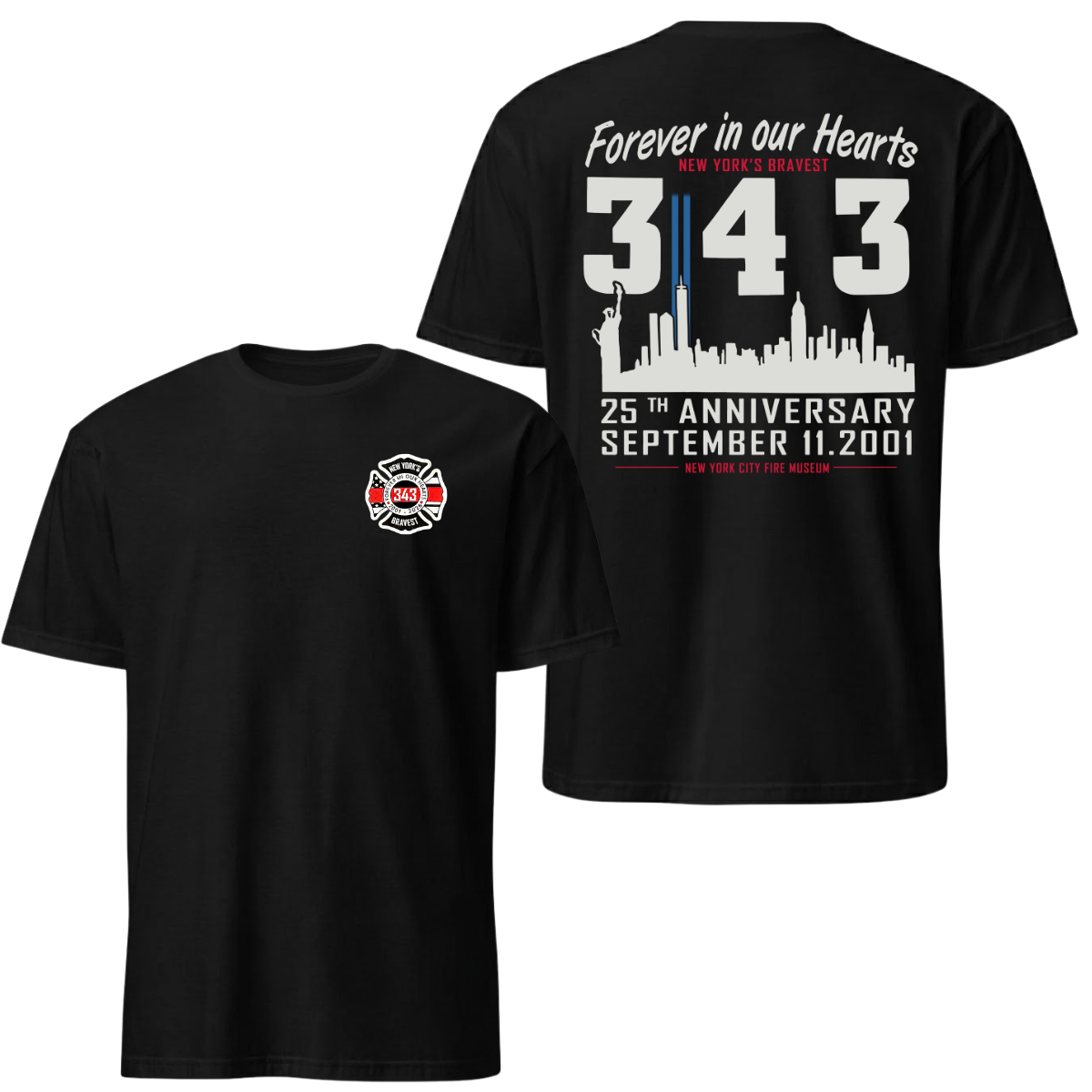 New York Firefighter Memorial 343 T-Shirt