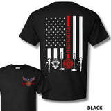 American Flag Firefighter T-Shirt — unisex graphic t-shirt, printed to order