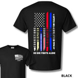 No One Fights Alone Tribute T-Shirt — unisex graphic t-shirt, printed to order