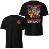 Never Forget 9/11 Firefighter Memorial Tee — unisex graphic t-shirt, printed to order