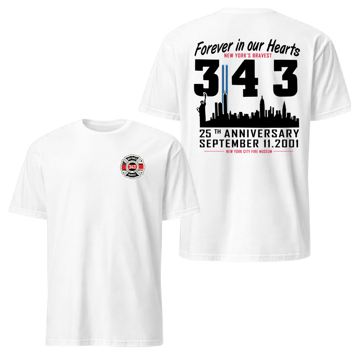 New York Firefighter Memorial 343 T-Shirt