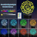 Firefighter LED Neon Signs & 3D Illusion Night Lights - Wall Decor & Desk Lamp Collection Lifestyle & Details