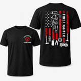 Custom  Firefighter Shirt, Custom Last Name Firefighter Tee, Firefighter Gift for Him, Firefighter Dad Shirt, Fire Department Gift