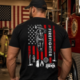 Custom  Firefighter Shirt, Custom Last Name Firefighter Tee, Firefighter Gift for Him, Firefighter Dad Shirt, Fire Department Gift
