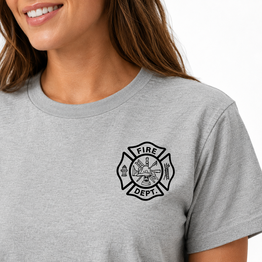 Custom  Firefighter Shirt, Custom Last Name Firefighter Tee, Firefighter Gift for Him, Firefighter Dad Shirt, Fire Department Gift