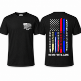 No One Fights Alone First Responders Tribute Shirt, Sweatshirt & Hoodie