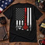 American Flag Firefighter T-Shirt