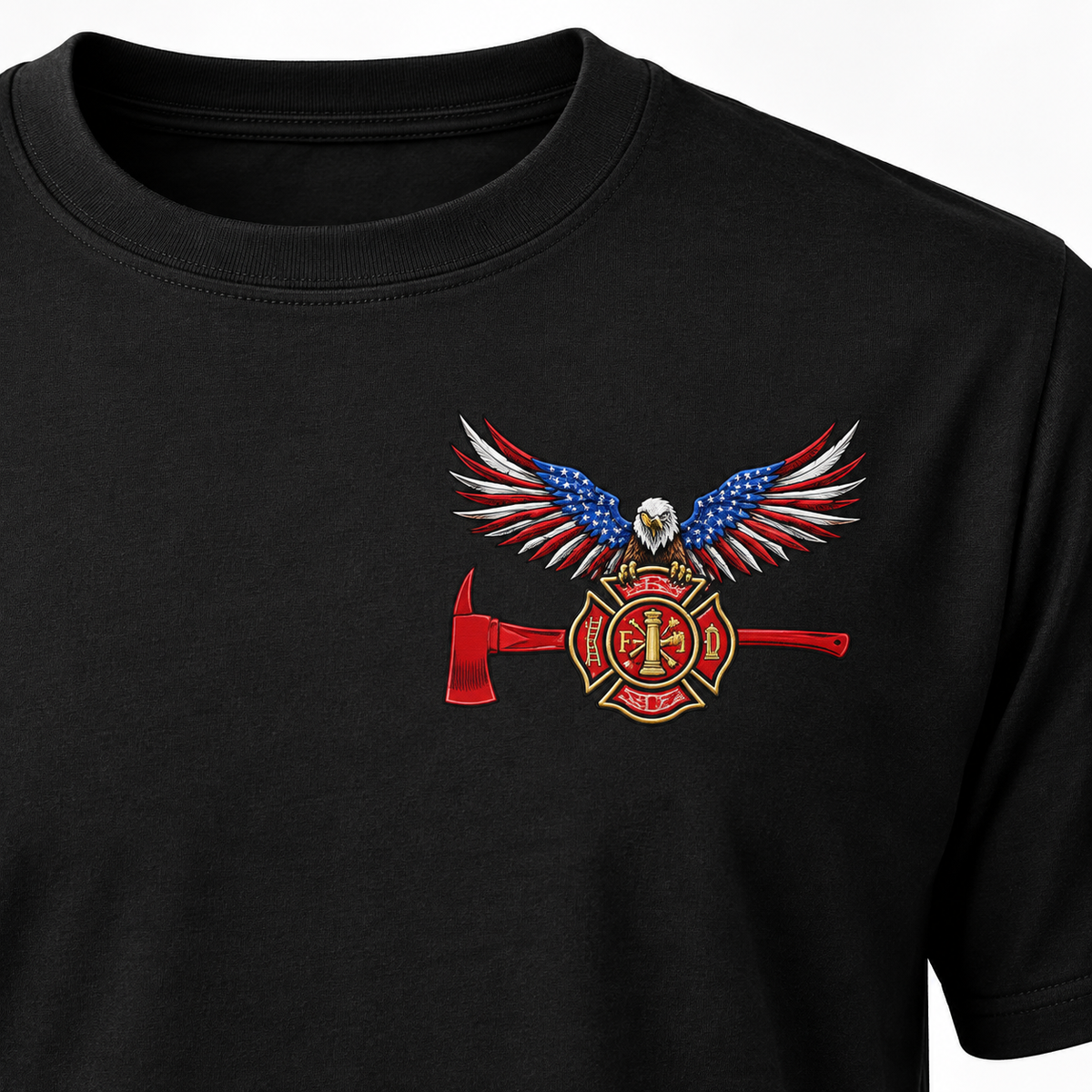 American Flag Firefighter T-Shirt