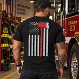 Firefighter American Flag T-Shirt