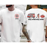 Custom Last Name Firefighter T-shirt, Personalized Firefighter Shirt, Firefighter Gift, Fireman Gift, Fire Department Shirt, Fireman Shirt