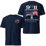 9/11 25th Anniversary Tee - We Will Never Forget 9.11.2001
