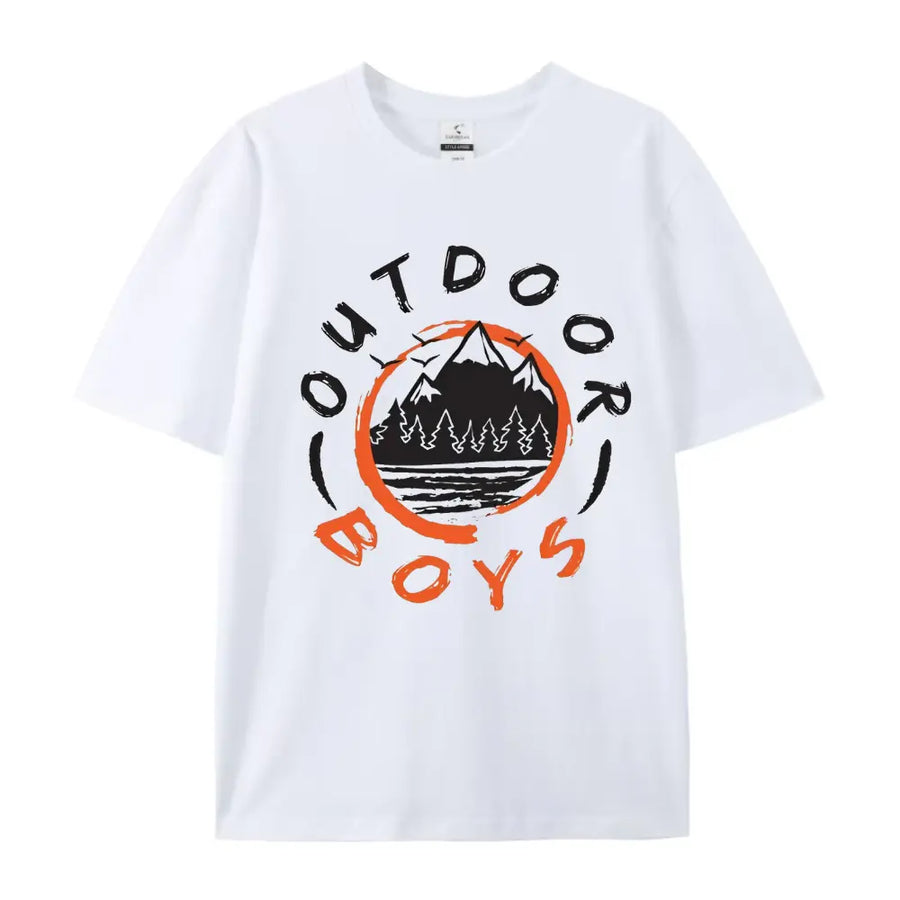 Outdoor Boys Adventure Tribute Tee — unisex graphic t-shirt, printed to order