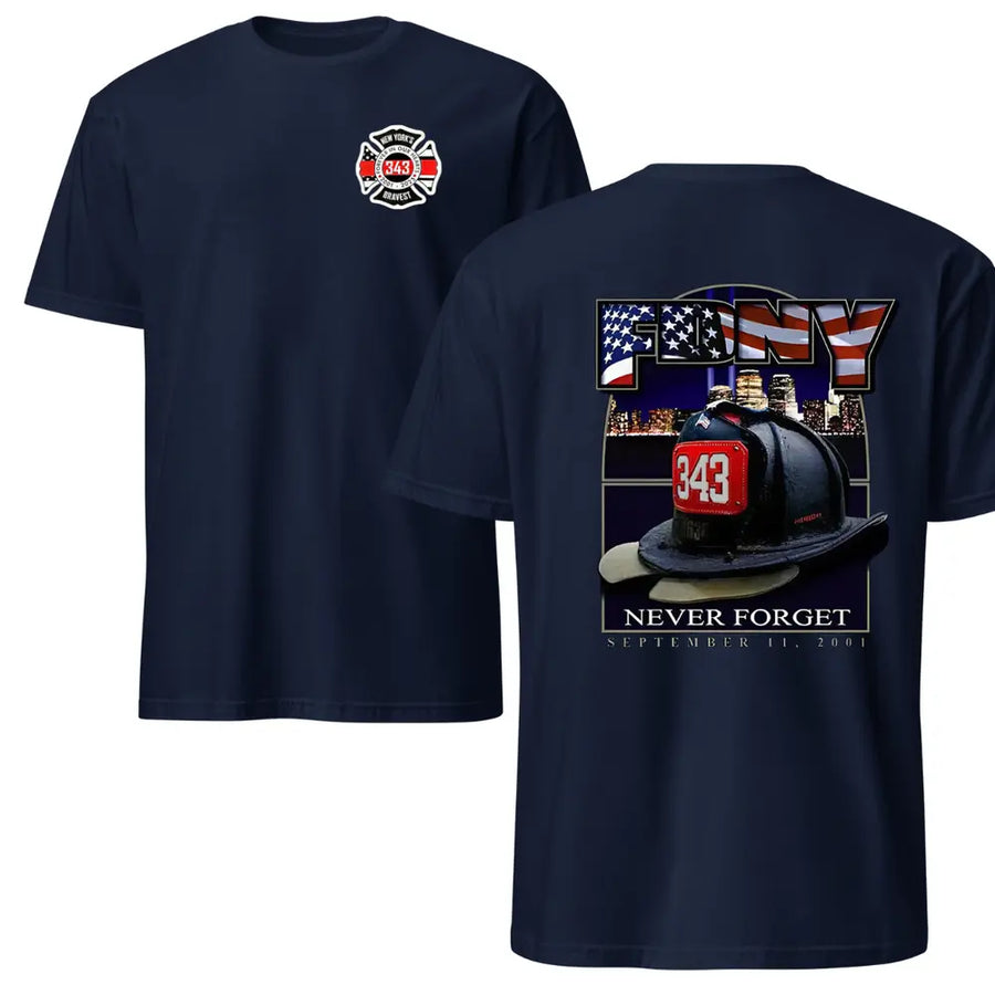 343 Firefighter Memorial T-Shirt — unisex graphic t-shirt, printed to order